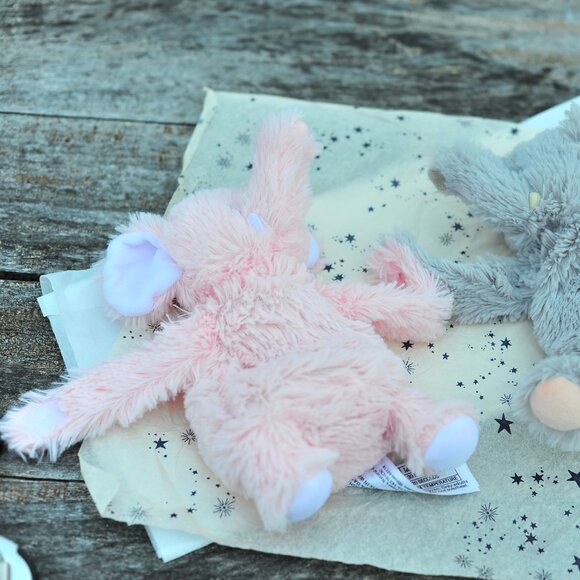 Bundle of two Warmers Two Hugging Love Plush Animals Elephants For a Neck - Picture 4 of 7